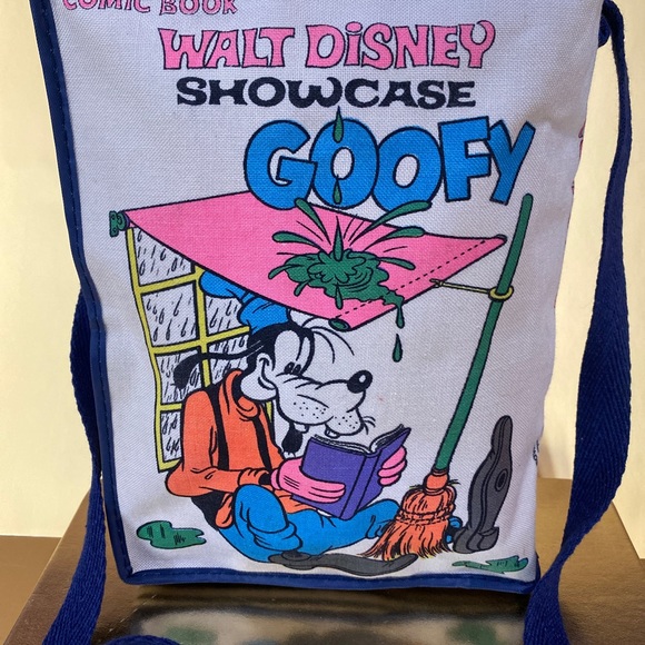 WALT DISNEY GOOFY VINTAGE COMIC BOOK SHOWCASE GOOFY CANVAS ZIP UP BOOK BAG RARE - Picture 5 of 16